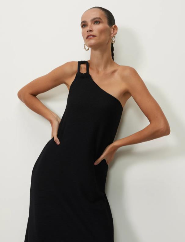 SHOULDER VESTIDO MALHA DETALHE OMBRO